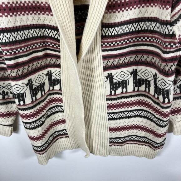 Vintage Lord Jeff Cardigan Alpaca Pattern Size Large striped knit western - Picture 4 of 9